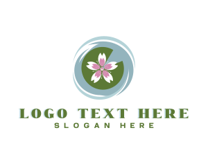Therapy - Lotus Pond Ripple logo design