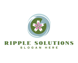 Lotus Pond Ripple logo design