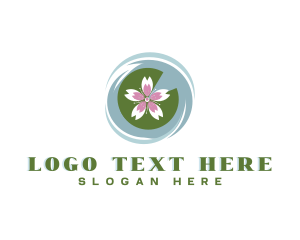 Lotus - Lotus Pond Ripple logo design