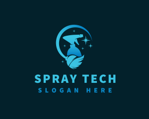 Sprayer - Broom Sprayer Housekeeping logo design