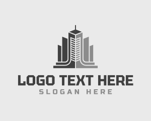 Infrastructure - City Contractor Building Architecture logo design
