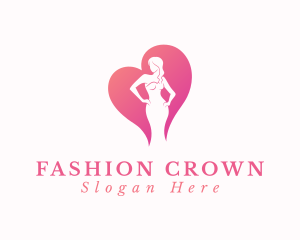 Fashion Woman Heart logo design