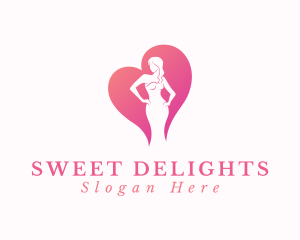 Fashion Woman Heart logo design