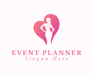 Pageant - Fashion Woman Heart logo design