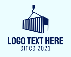 Export - Blue Container Storage logo design