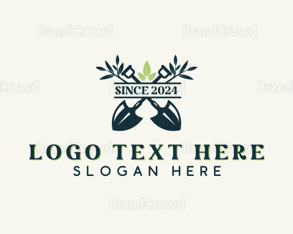 Shovel Gardening Landscaper Logo