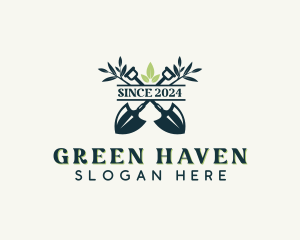 Landscaper - Shovel Gardening Landscaper logo design