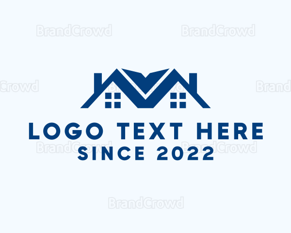 House Roofing Contractor Logo