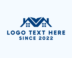 Loft - House Roofing Contractor logo design