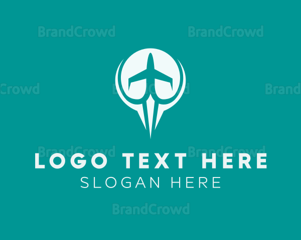 Flying Plane Travel Logo