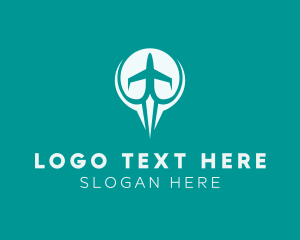 Visit - Flying Plane Travel logo design