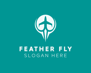 Flying Plane Travel  logo design