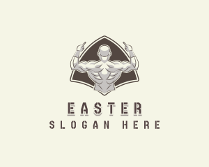Male - Strong Muscle Man logo design