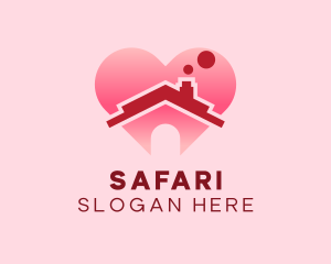 Support - Pink Heart House logo design