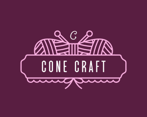 Yarn Embroidery Crochet logo design