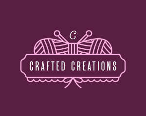 Yarn Embroidery Crochet logo design