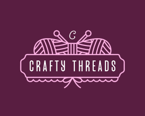 Yarn Embroidery Crochet logo design