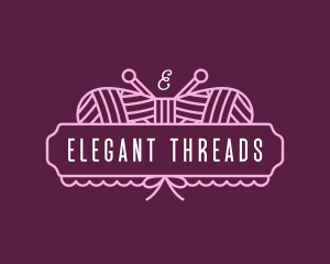 Yarn Embroidery Crochet logo design