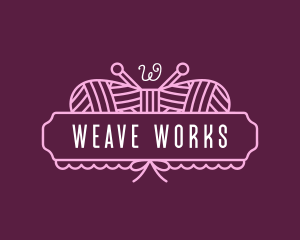 Yarn Embroidery Crochet logo design