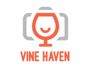 Wine Glass Camera logo design