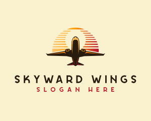 Aeronautics - Airplane Aeronautics Travel logo design