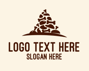 Meat - Brown Bone Pyramid logo design
