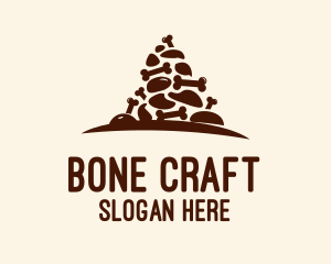 Bone - Brown Bone Pyramid logo design