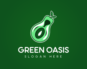 Avocado Fruit Greens logo design