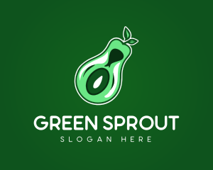 Avocado Fruit Greens logo design