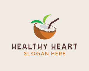 Coconut Healthy Juice logo design