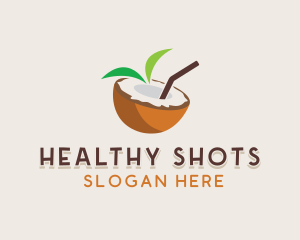 Coconut Healthy Juice logo design