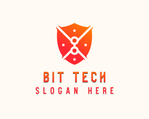 Tech Shield Cybersecurity logo design