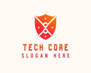 Tech Shield Cybersecurity logo design