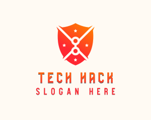 Tech Shield Cybersecurity logo design