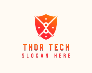 Tech Shield Cybersecurity logo design