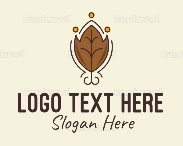 Brown Autumn Leaf Logo