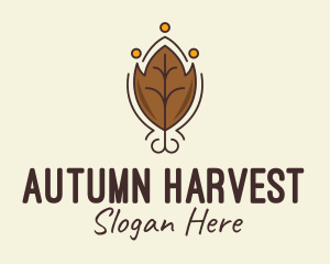 Autumn - Brown Autumn Leaf logo design