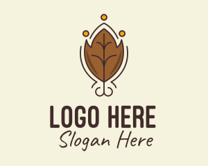 Forestry - Brown Autumn Leaf logo design