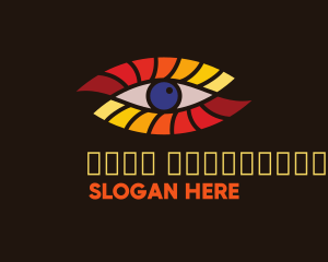 Optometrist - Stained Glass Eyelashes logo design