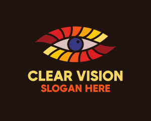 Optics - Stained Glass Eyelashes logo design