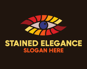 Stained Glass Eyelashes logo design