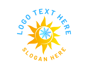 Ice - Snow Sun Refrigeration logo design