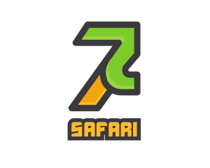 Futuristic Number 7 Gaming Logo