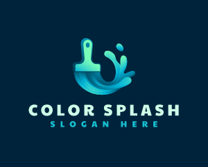 Paint Brush Painting logo design