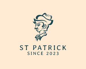 Leprechaun Man Head logo design