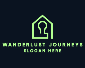 Sustainability - Simple Lightbulb House logo design