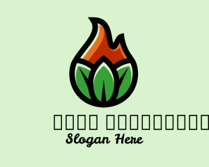 Plant - Nature Leaf Flame logo design