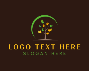 Leaf - Hand Tree Environmentalist logo design