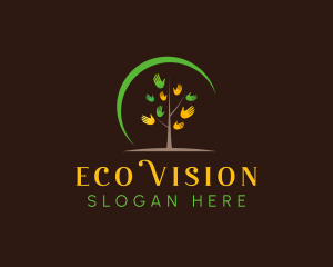 Hand Tree Environmentalist logo design