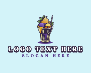 Halo Halo - Dessert Ice Cream logo design